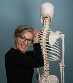 Rita Dabrowski and skeleton